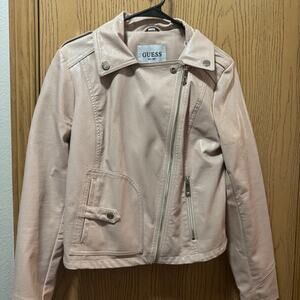 Guess faux leather pink jacket size M